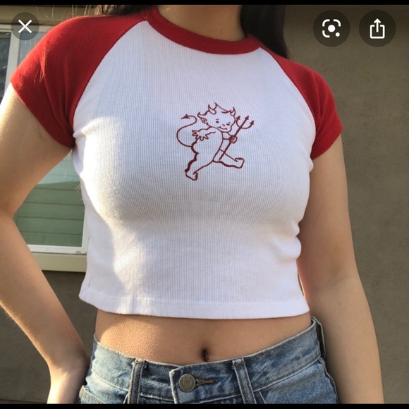 Brandy Melville Tops - BRANDY MELVILLE devil shirt